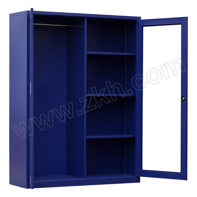 ZKH/震坤行 防暴器材装备柜 FBZBG-01 1200×400×1600mm 层板承重约50kg 蓝色 1个