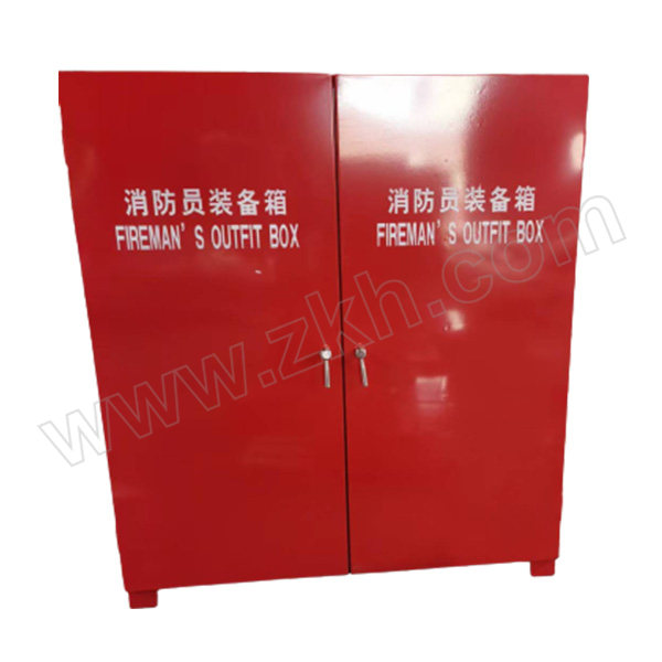 HONGLIE/轰烈 304不锈钢消防员装备箱 长1.5m 宽700mm 高1.9m 地脚100mm 定制尺寸 高 700mm处内置一张全横隔板 双开门 喷红 厚2.5mm 实卡约2.4mm 空柜 1个