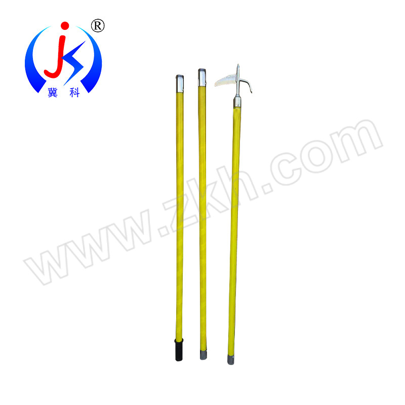 JK/冀科 黄色固定头接扣式异物杆 JK-YWGH345275 3节4.5米 27.5kV 黄色 1根 1根
