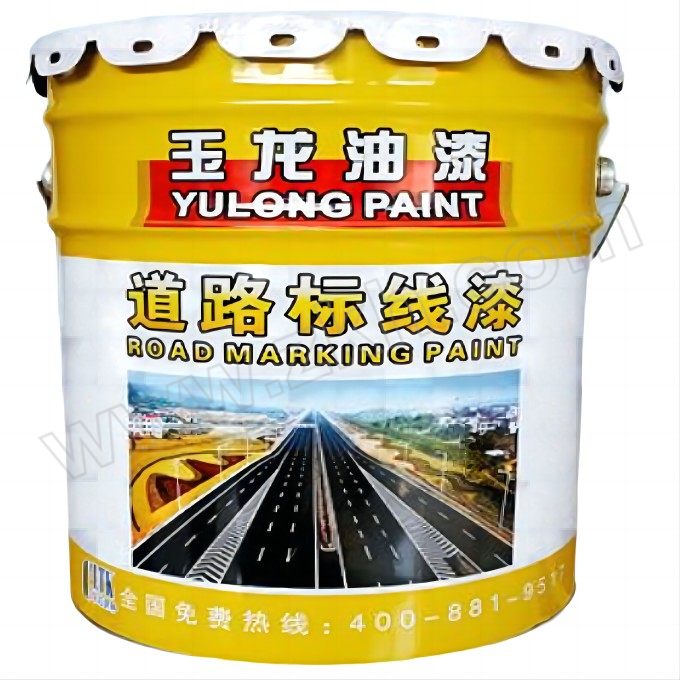 YULONG/玉龙 马路划线漆 CL-355 Y07中黄色 18kg 1桶