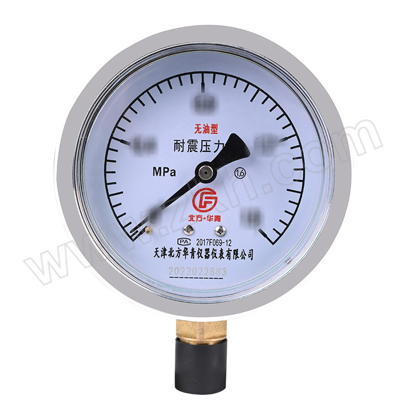 BEIFANGHUAQING/北方华青 无油型耐震压力表Y100 Y100/0-1MPa 1个