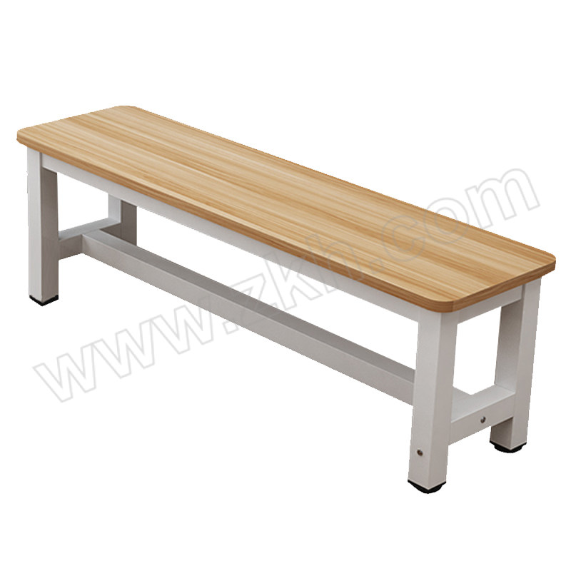 MAWOSI/马沃斯 钢木长条凳子 LWL-长1400×宽350×高450mm 白架+浅胡桃 单层 1张