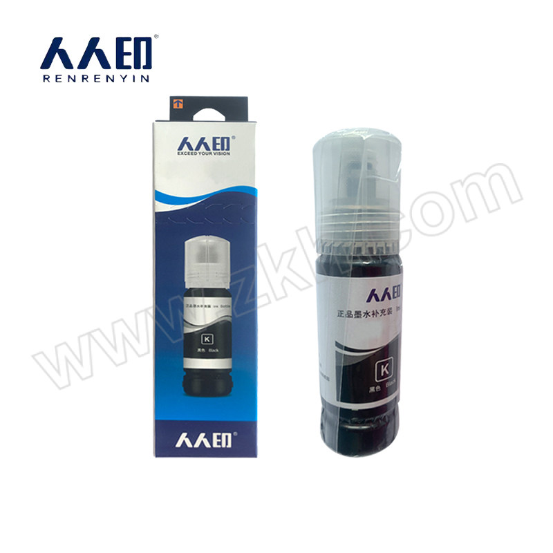 RRY/人人印 墨水 L6168 70mL 黑色 适用爱普生L4151/L4153/L4156/L4158/L4163/L4165/L4166/L4167/L4168/L4169/L6166/L6168/L6198/L6176/L6178 1支
