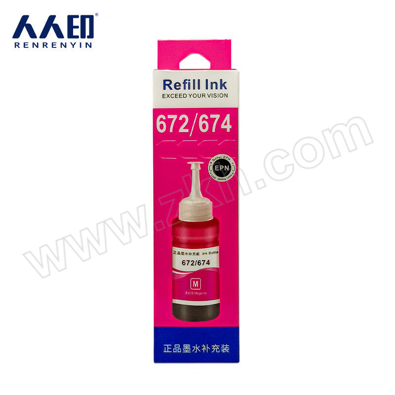 RRY/人人印 墨水 674 70mL 红色 适用爱普生L360/L805/L380/L850/L1800/L1300/L405/L565/L485/L310/L455/L313/L383/L130/L363/L301/L551/L385/L101/L351/L358/L353/L111/L201/L655/L365/L220/L303/L558/L801/L810 1支