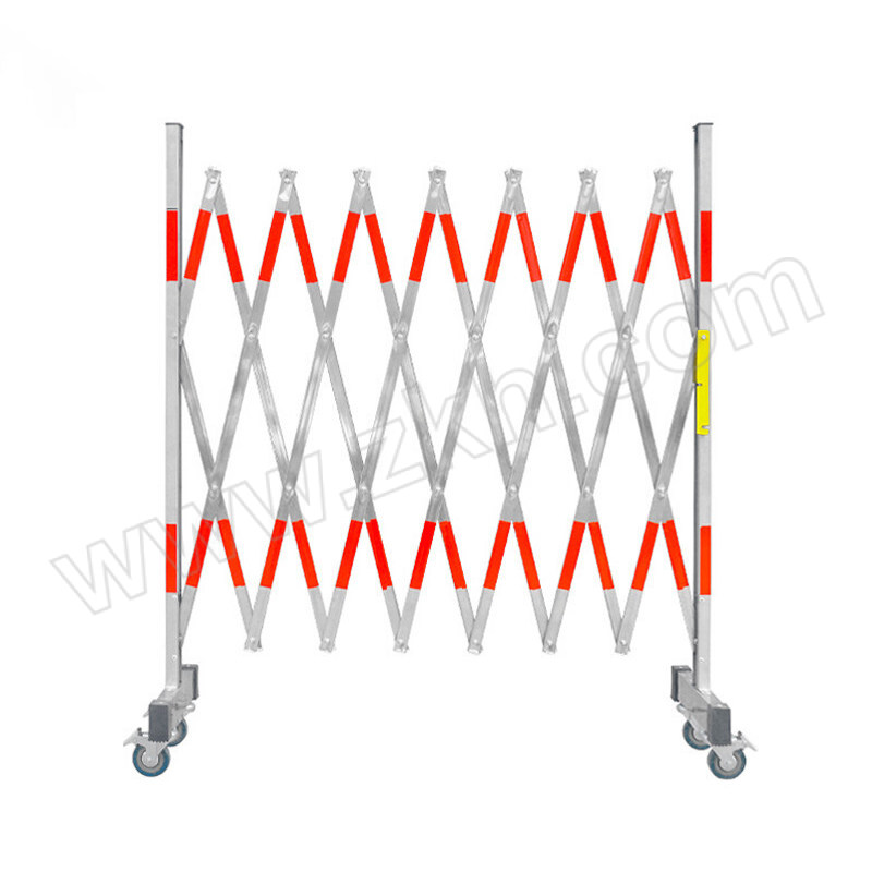 ZYE/者也 可移动不锈钢伸缩围栏 20803-11 1.2×2.5m 红色 不锈钢万向轮伸缩围栏 1个