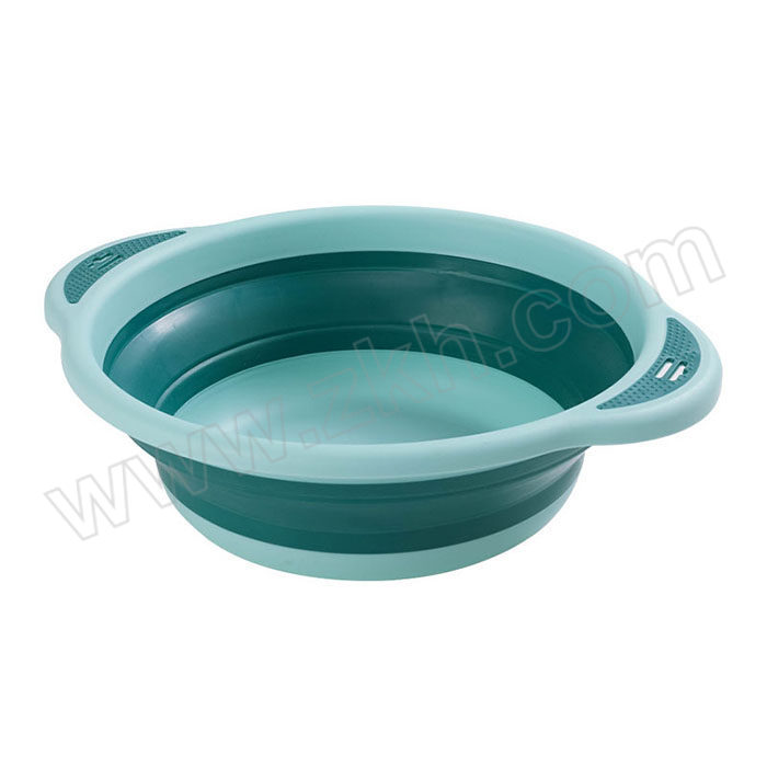 WY/卫洋 中号绿色便携式折叠脸盆 WYS-603 1个