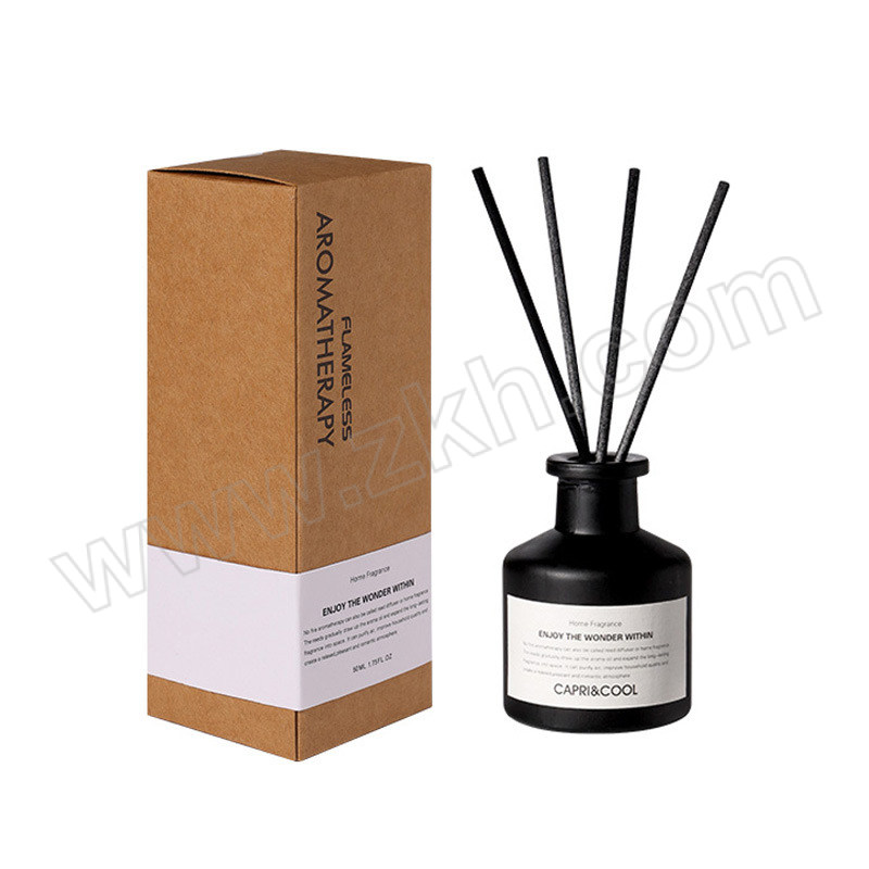 BEIERLAN/蓓尔蓝 空气清新无火香薰 ZBF243 英国梨&小苍兰 50mL 磨砂黑 1瓶
