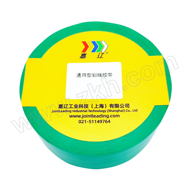 JIALIAO/嘉辽 通用型PVC划线胶带 JD0ZP23228 0.15mm×60mm×18m 纸管芯 绿色 1卷