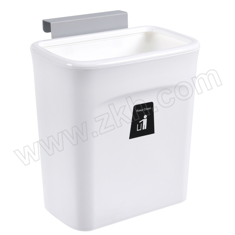 ZTT/庄太太 壁挂式垃圾桶 ZTT-LJT-215 9L 白色 无盖+挂钩 1个