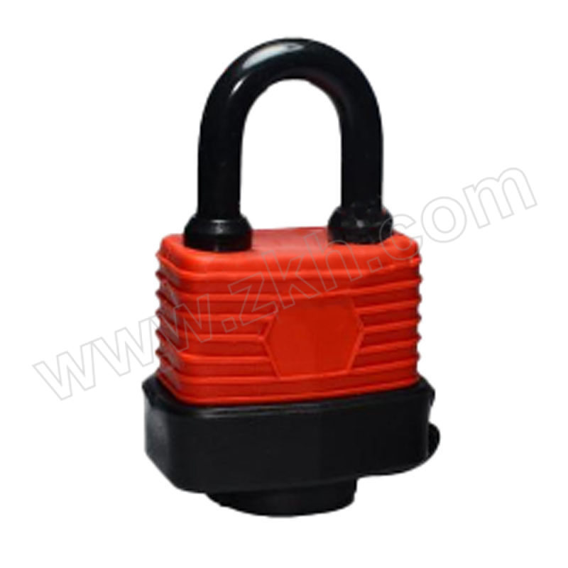JZSB/京洲实邦 户外防水千层锁 JZSB-QCS-001 红黑色 通开 锁钩直径6.5mm 锁体宽39mm 2把钥匙 1把
