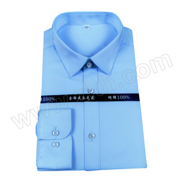 XISHUAI/西帅 男士商务成衣免烫长袖衬衣 100%棉 42码 蓝色 1件