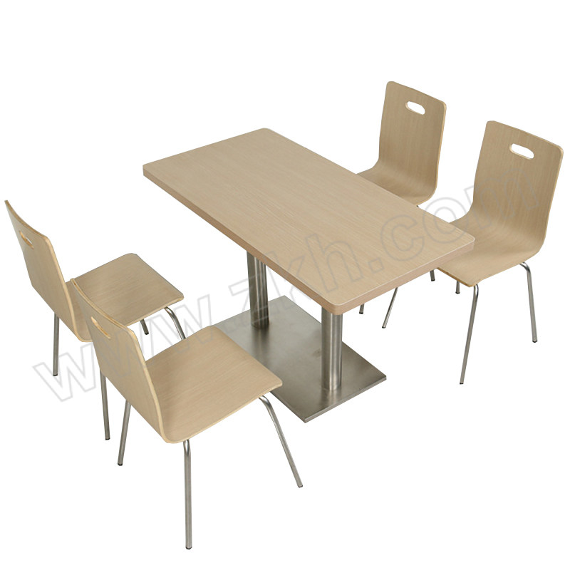 HZJ/华之杰 方孔四人位食堂餐桌椅 HZJ-CY-51 尺寸1200×600×750mm 1套