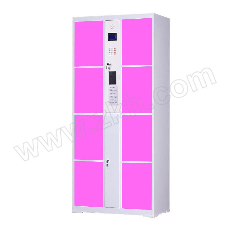 MASYOUNGER/马记亚哥 刷卡8门电子储物柜 HC-CC-16 尺寸850×460×1800mm 灰色+粉色 1台