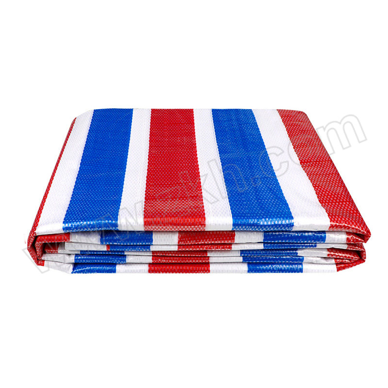 PAOLA/保拉 三色彩条布 9303 2×50m 蓝白红 单膜 聚乙烯 厚0.1mm 1张