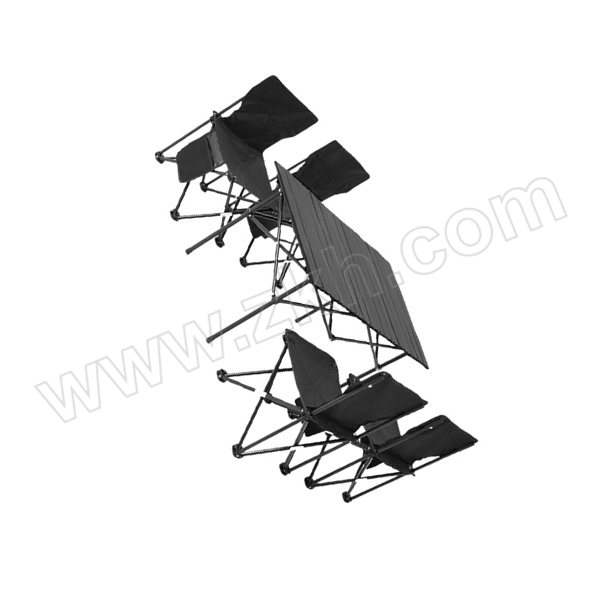 FTLY/飞图乐 户外折叠桌椅长桌五件套 ZDZY0300 长桌95×50×55cm 椅子65×39×39cm×4个 黑色 1套