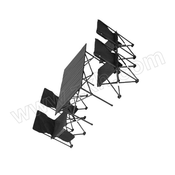 FTLY/飞图乐 户外折叠桌椅长桌五件套 ZDZY0300 长桌95×50×55cm 椅子65×39×39cm×4个 黑色 1套