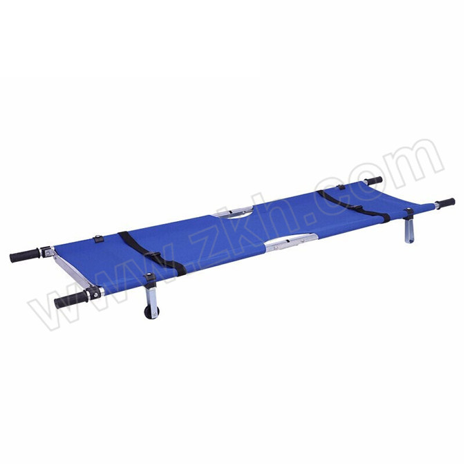 MINGGU/鸣固 折叠担架 蓝色 二折钢管 承重100kg 2×0.53×0.18m 1个