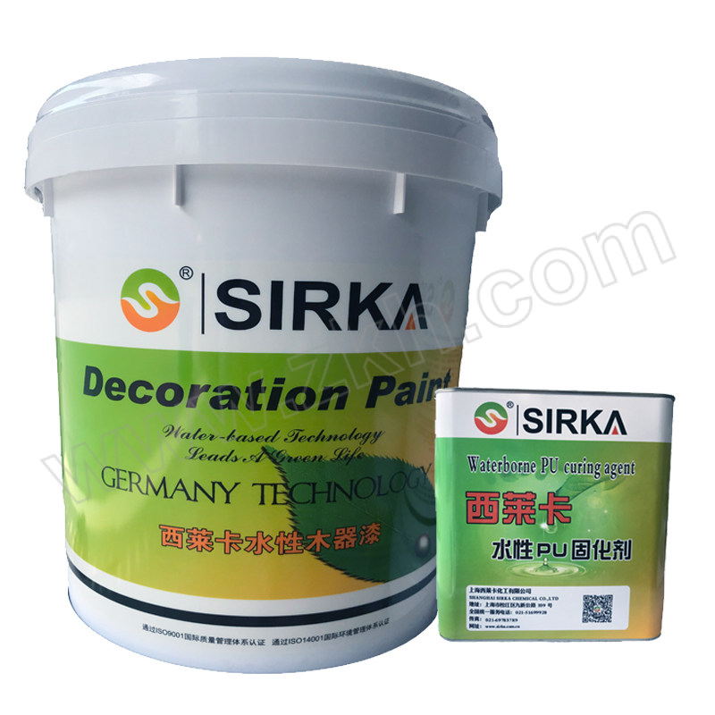 SIRKA/西莱卡 水性高固速干高填充白底漆 SW3305 25kg面漆+2.5kg固化剂 1组