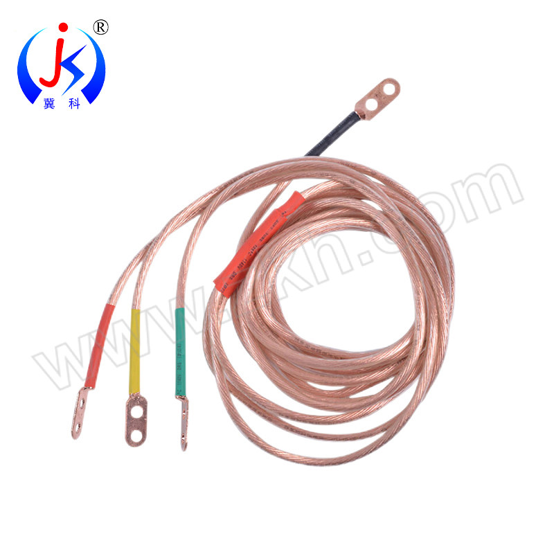JK/冀科 分叉带鼻子接地软铜线 JK-JDX2232 25mm² 3×2+2米 1卷 1卷