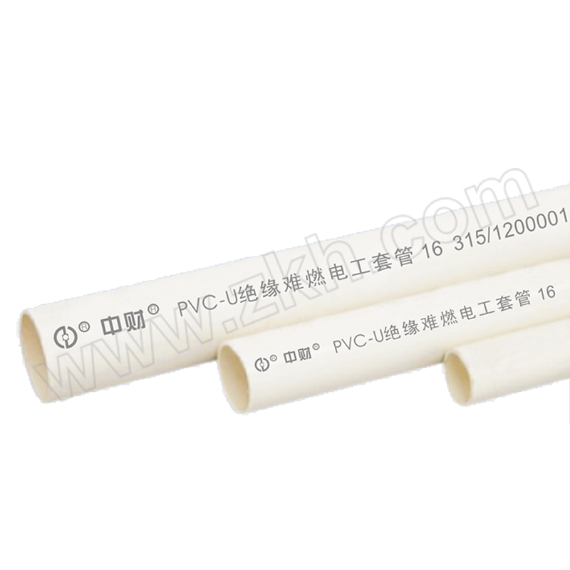 ZhongcaiPipes/中财管道 PVC绝缘电工套管中型M DN20×4m 中型 白色 1米