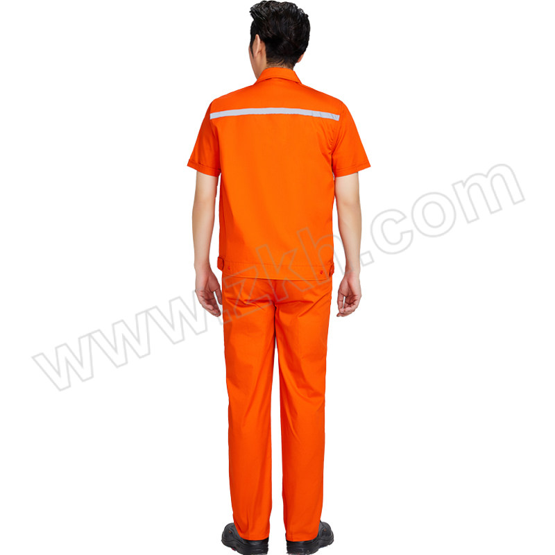 TOPRUI/拓普瑞 夏季涤棉短袖工作服套装 C9 195码 桔色 含上衣×1+裤子×1 1套