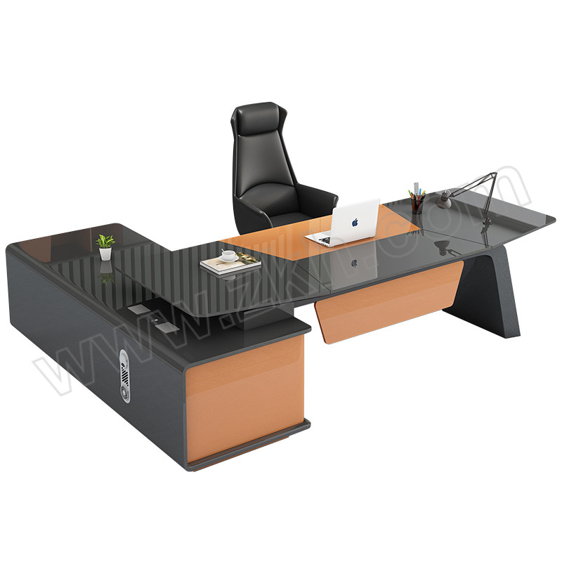 JIAHANG/嘉航 烤漆老板桌2.8米+椅子 LBZKQ-A9A 1套