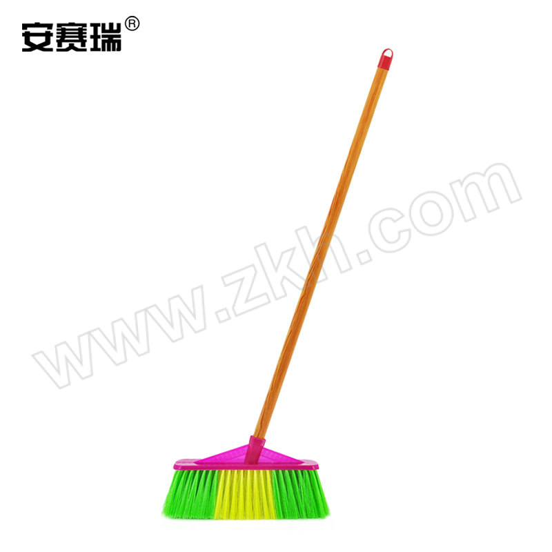 ANSAIRUI/安赛瑞 长款斜五排木杆塑料扫把 7A00548 扫把头38×8.5×8cm 杆118cm 1套