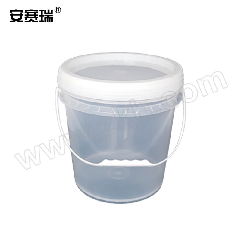 SAFEWARE/安赛瑞 透明广口塑料桶(圆形带手提) 600599 PP材质 白色透明 下直径22cm 上直径26cm 桶高27.5cm 10L 1个