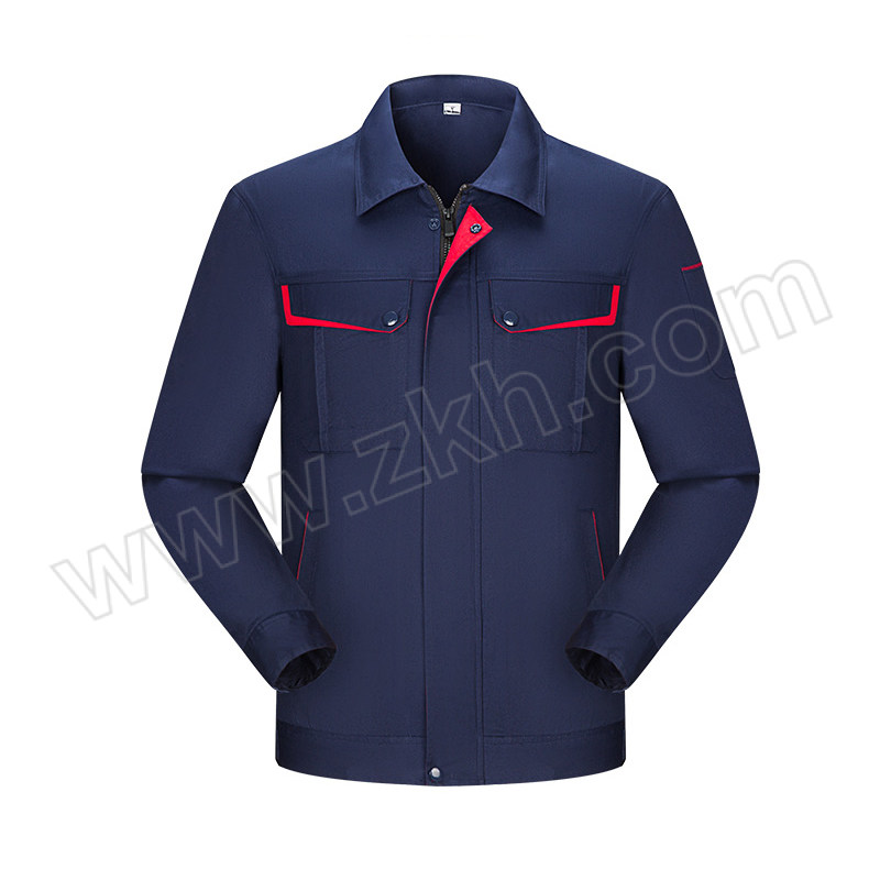 Gongyijiang/工依匠 CVC配色兜夏季长袖 GYJ-881 160码 藏蓝色 红色兜 1件