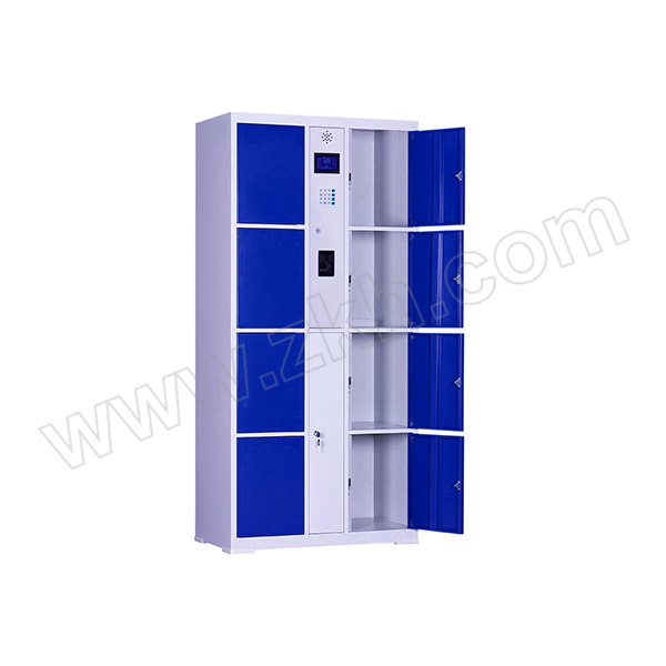 ZKH/震坤行 8门刷卡系统电子存包柜 DC-ZNCFG-08C 尺寸850×460×1800mm 灰色+深蓝色 1台