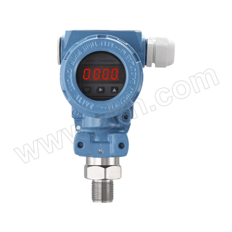 QIZIYI/齐自仪 压力变送器 P2088-22AT(-0.1~0.1MPa) 1/2NPT螺纹安装 数码显示 4~20mA两线制 1个