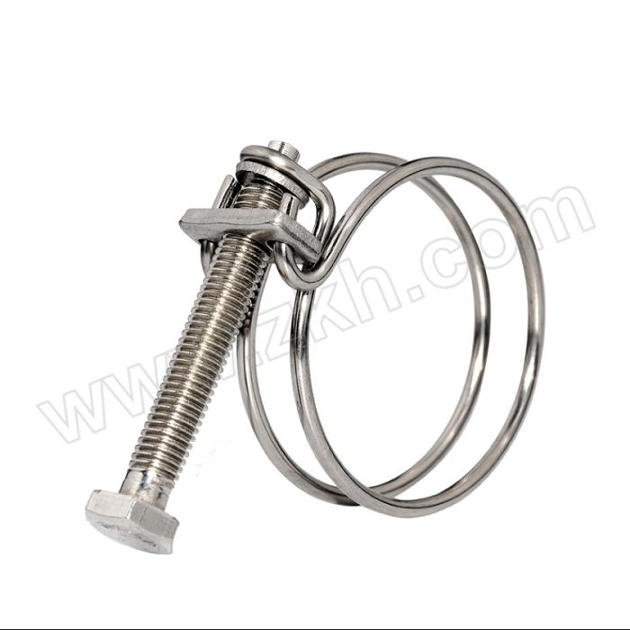 ALX/安力星 厂标 双钢丝喉箍 不锈钢304 本色 31~36×2mm 1个