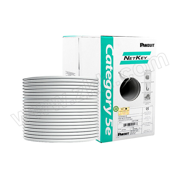 PANDUIT/泛达 CAT5E超五类  CM阻燃等级 24AWG非屏蔽网线 NUC5C04IG-CE 1卷