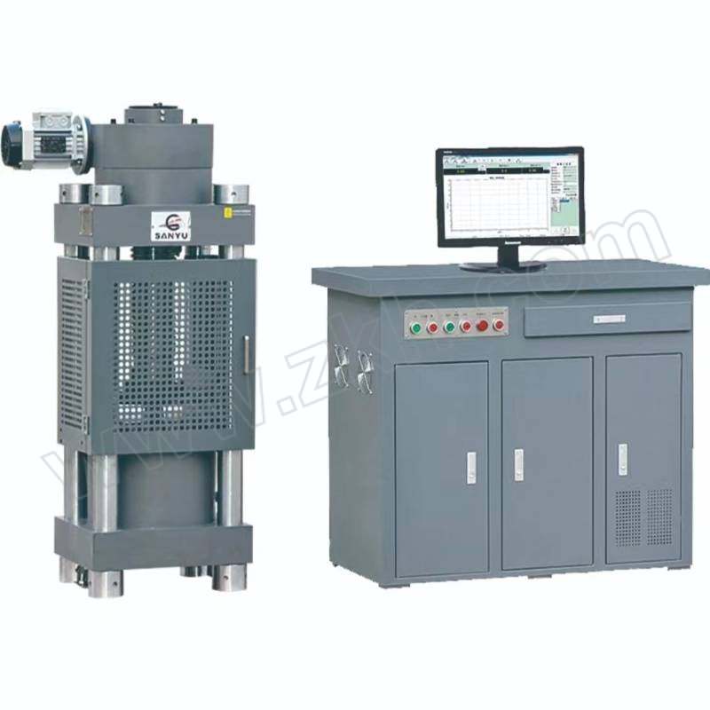 SANYU/河北三宇 微机电液伺服压力试验机 HYE-2000 主机+油源控制柜 1套