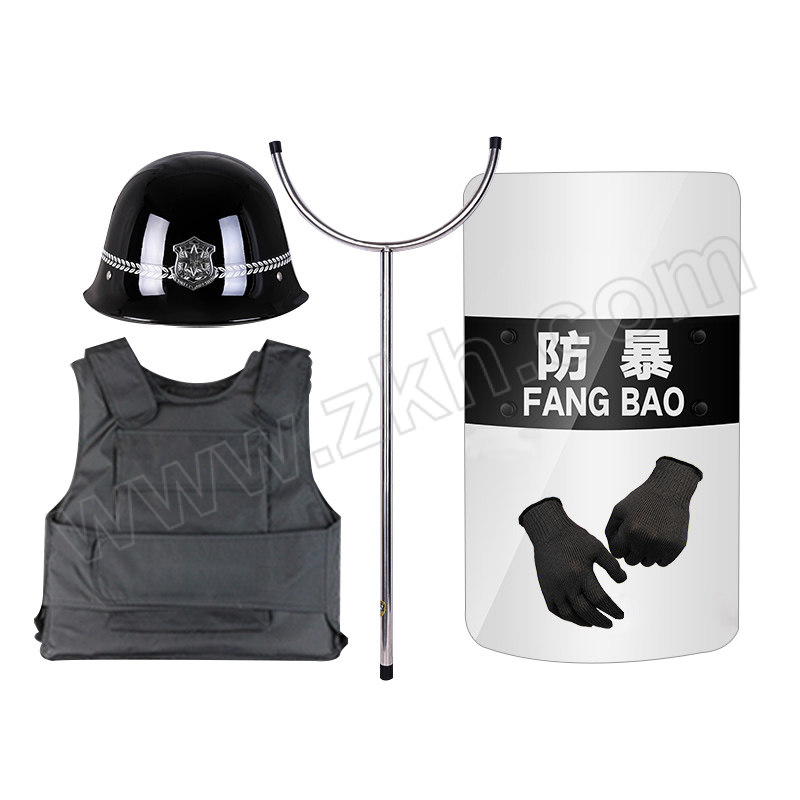 MAIYINUO/迈易诺 护盾五件套 MYN-FBZB-002 含3.0防爆盾牌×1+普通钢叉×1+防爆头盔×1+防割手套×1+防刺服×1 1套