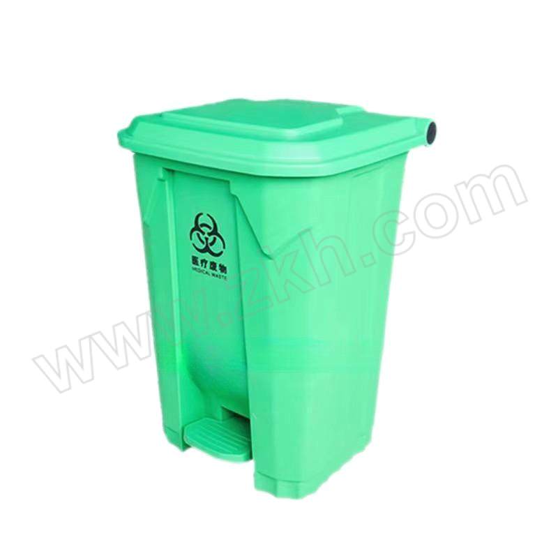 YJ/羽佳 脚踏分类垃圾桶 30L 绿色 1个