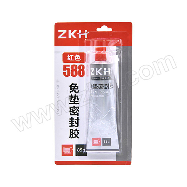 ZKH/震坤行 硅胶垫片平面密封胶 588 85g 红色 1支