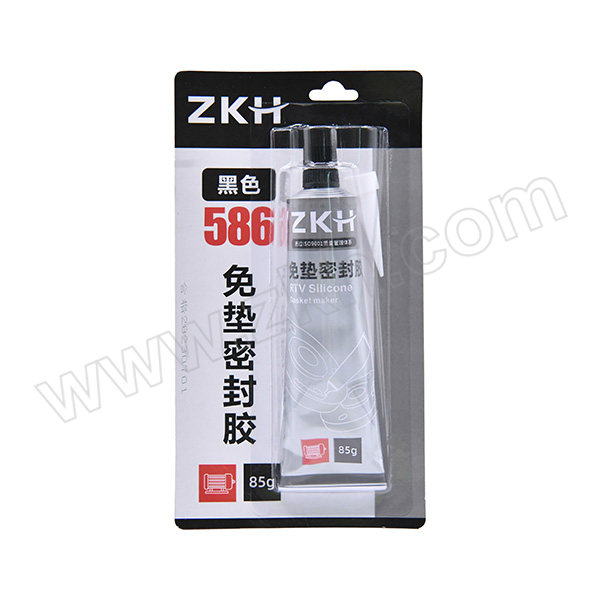 ZKH/震坤行 硅胶垫片平面密封胶 586 85g 黑色 1支
