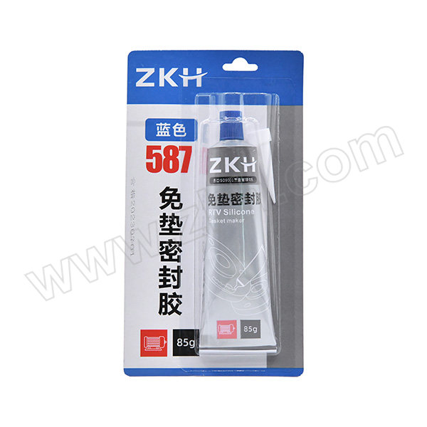 ZKH/震坤行 硅胶垫片平面密封胶 587 85g 蓝色 1支