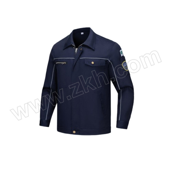 TOPRUI/拓普瑞 春秋男女长袖防静电防酸碱工作服上衣 T801 180码 藏蓝色 1件