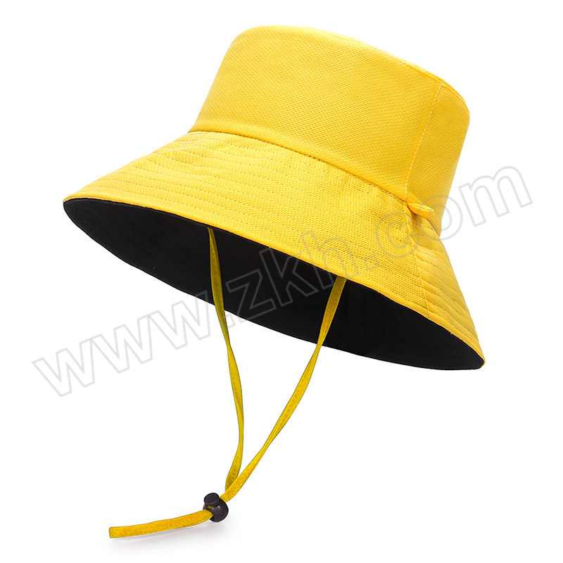 JIUZHEN/久臻 遮阳防晒双面渔夫帽 ZFL29 帽围57cm 黄色+黑色 1顶