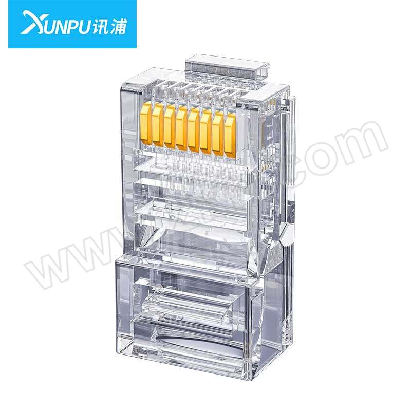 XUNPU/讯浦 超五类网线水晶头 XT-500 非屏蔽 30U镀金 100颗 1包