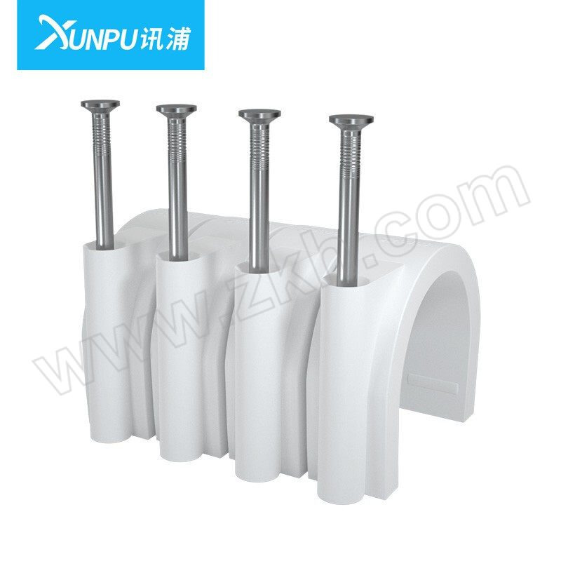 XUNPU/讯浦 圆形钢钉线卡10mm宽卡钉 XK-10-100 电线网线卡钉工程卡墙钉 100个 1包