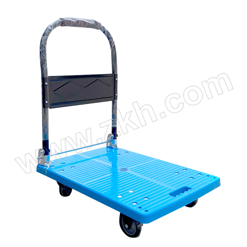 TYZ/天意州 塑料静音平板折叠方管手推车 TYZ-23061301 蓝色 车板尺寸50×70cm 载重300kg 1辆
