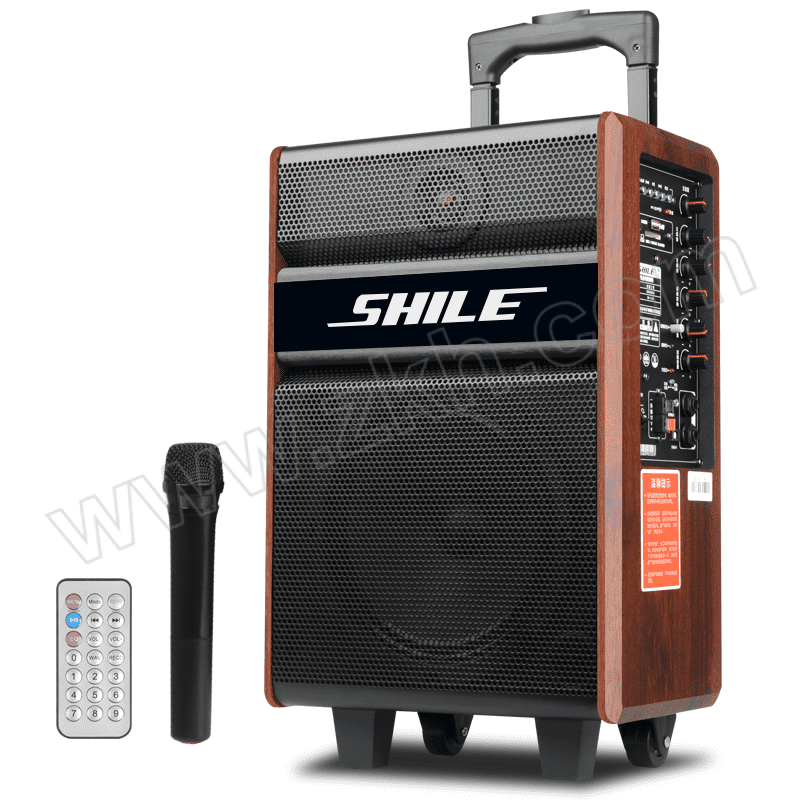 SHILE/狮乐 户外便携音箱 皇冠三号 黑色 拉杆音箱×1 无线麦克风×1 1套