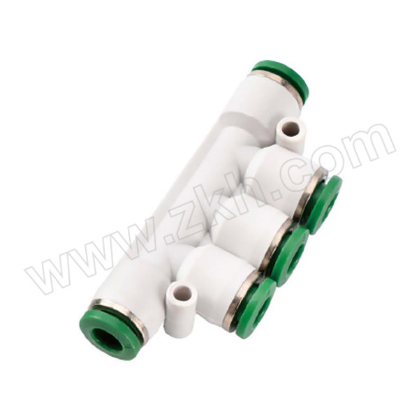 NIUMIKE/纽曼克 PK五通接头 PK-10 黄铜镀镍+塑料 接口10mm 1个