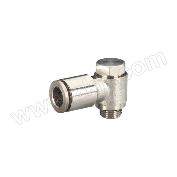 NIUMIKE/纽曼克 PH全铜外六角接头 PH8-01 黄铜镀镍 快插8mm-外螺纹1/8" 1个