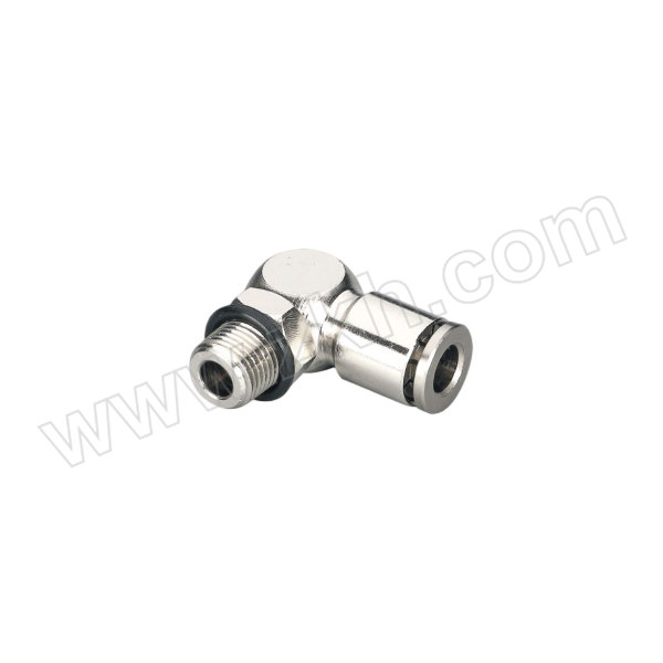 NIUMIKE/纽曼克 PL-G全铜L型二通接头 PL-G12-03 黄铜镀镍 快插12mm-外螺纹3/8" 1个
