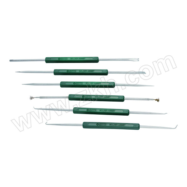 SATA/世达 助焊工具组套 SATA-03120 弯针+钩子+叉子+刮刀+锤子+刷子 1套