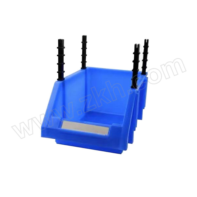 XWH/希万辉 组合式零件盒 XWH-LJH-016 含245×155×120mm蓝色零件盒×1+黑色柱子×4+标签盖×1 1套